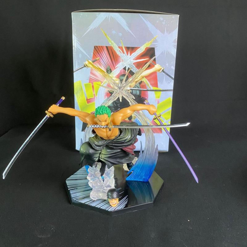 ONE PIECE Fire Fist Luffy Ace Ghost Slash Sauron Devil Wind Leg Sanji Anime Figure Peripheral Model Knickknack
