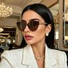 New Xiaoxiangfeng large frame cat eye sunglasses classic fashion versatile plain outdoor UV protection sunglasses