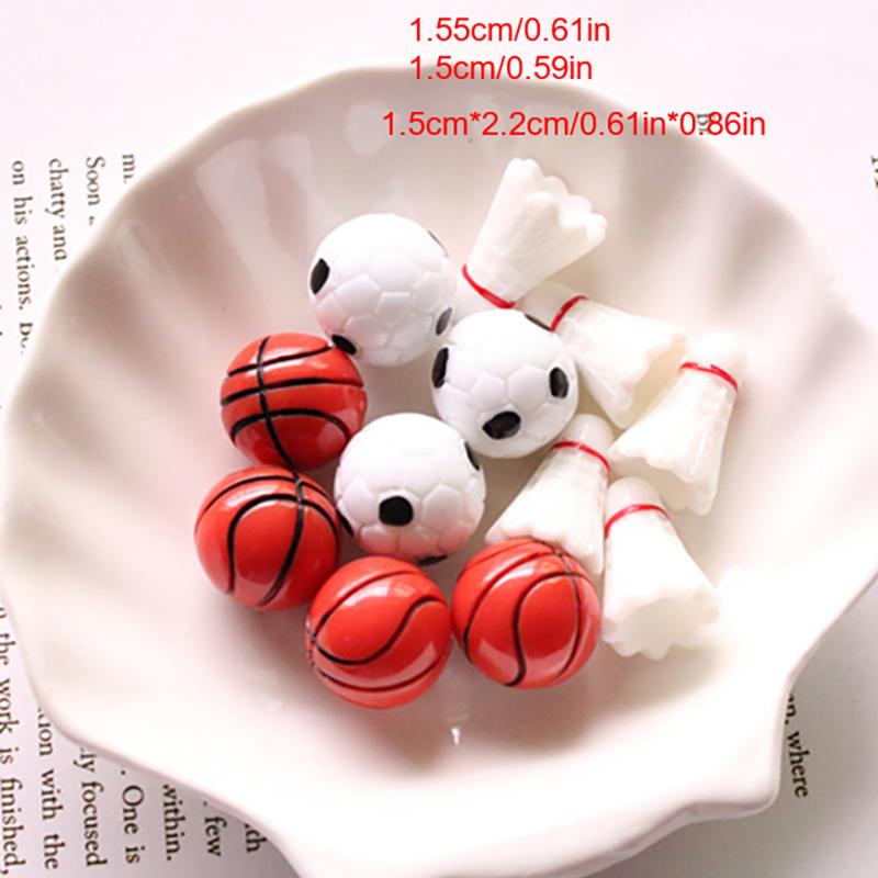 5Pcs Miniature Football Football Basketball Badminton Diy Accessories
