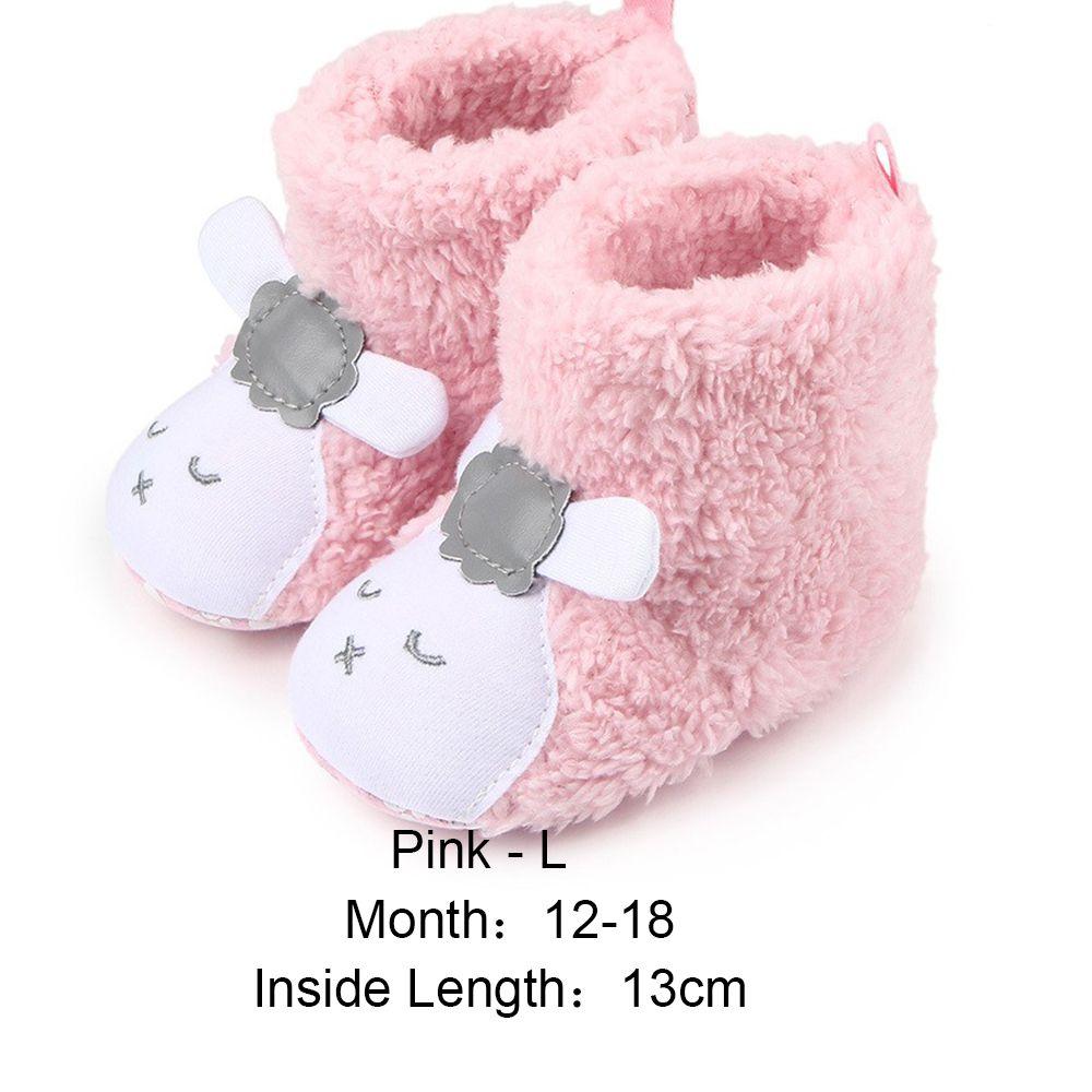 Chaussons d'hiver en peluche polaire pour nouveau-né, chaussures de sol pour bébé, bottes chaudes rembourrées en coton, chaussons mouton