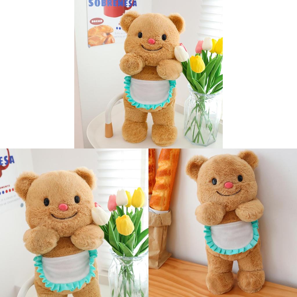 Butter Bear Plush Stuffed Animal Toy Soft Pp Cotton Cuddle Pillow For Kids Room Decor