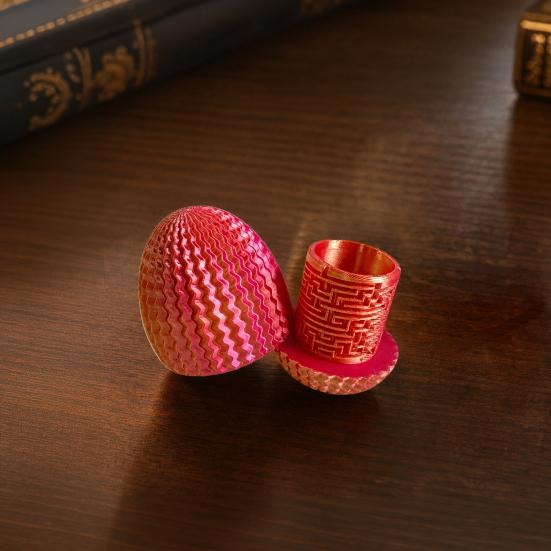 3D Printed Maze Dragon Egg Puzzle Box with Hidden Storage Cavity, Brain Teaser Game for Easter Birthday Holiday Surprise Container