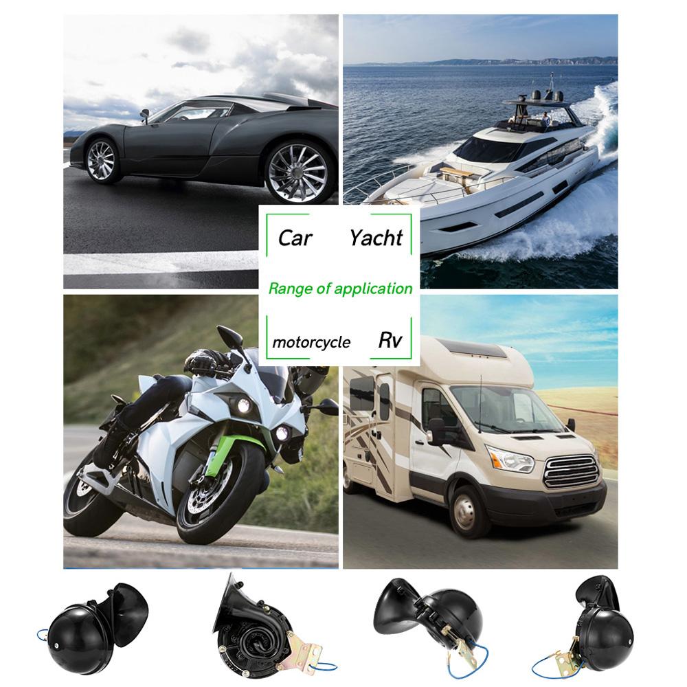 105Db Super Loud Electric Snail Horn Air Horn Raging Sound 12V/24V Waterproof Autohupe Car Horn For Motorbike Truck Boat Vehicle
