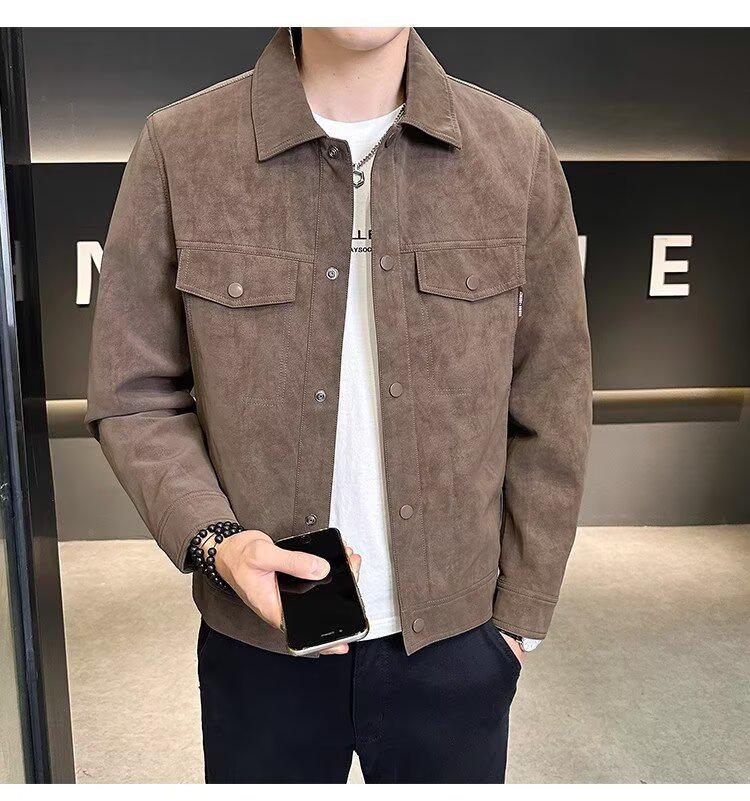 

Men s Classic Versatile Loose-Fit Lapel Jacket - Casual & Trendy for Autumn/Winter M