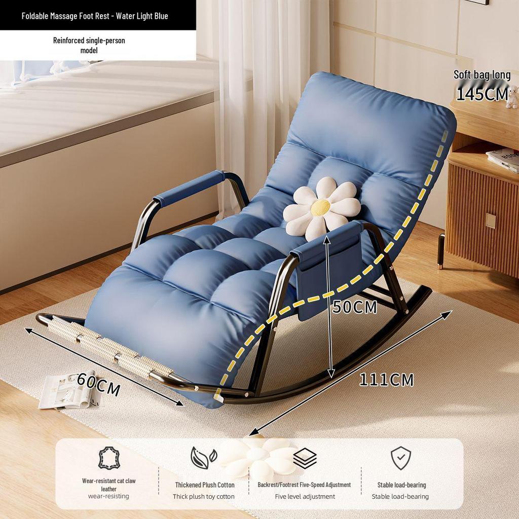 Adult Rocking Lounge Chair for Balcony & Home – Single Lazy Sofa Chair