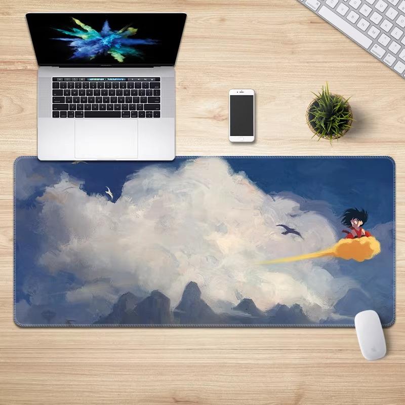 Boy Anime Leather Mouse Pad Dragon Ball Oversized Lock Edge Gaming Desk Pad Cartoon Extra Long Wrist Brace NonSlip Keyboard Mat
