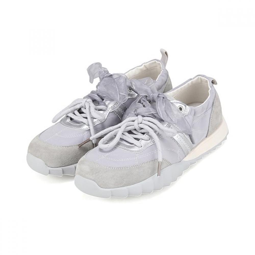 

Barbara Cowhide Split Shoelace SneakerS 2.5cm Women S Bbj171gy 250mm