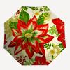 1pc Poinsettia Pattern Automatic Folding Umbrella - Portable Collapsible 8-Rib Umbrella for All Seasons Yy251119150