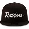 New Era Oakland Raiders Hat NFL Black White Script 9FIFTY Snapback Adjustable Cap Adult One Size
