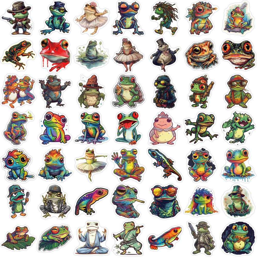 

50 Psychedelic Frog Love Graffiti Stickers Decorate Guitar Suitcase DIY Creative Waterproof Stickers