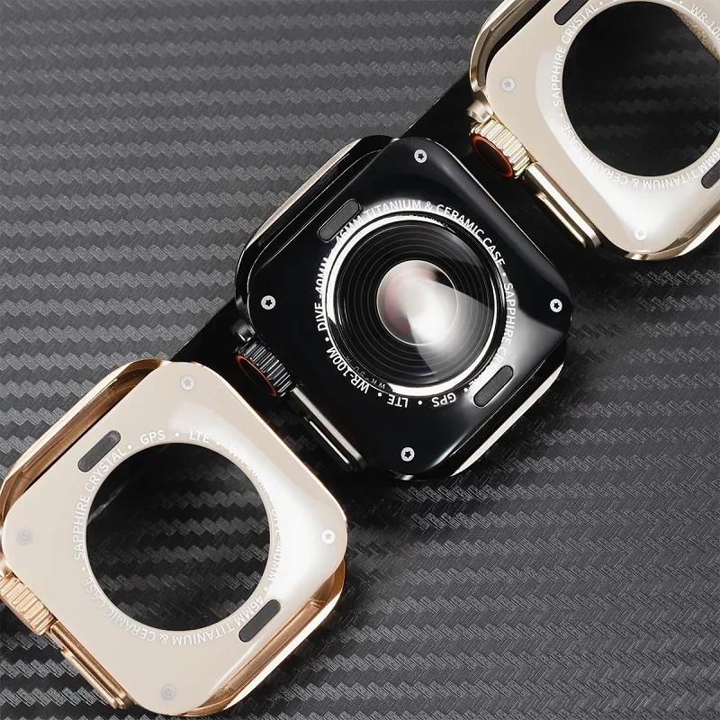 Zinc Alloy Case for Apple Watch Series 10 42mm 46mm Upgrade Ultra 2 49mm Hard Metal Protective Cover for Iwatch Series 10 Shell