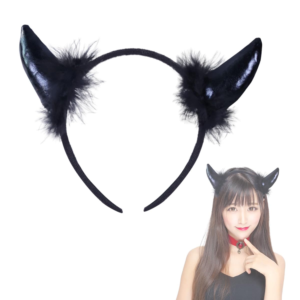 [WinJapan] Little Devil Headband, Demon, Devil Military Uniform, Lolita Cosplay, Cat Ear Headband, Halloween, Anya (Devil)