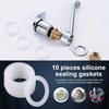 10 ks silikonové náhradní těsnění, 1,5 palce silikonové těsnicí kroužky Vzduchotěsné silikonové náhradní těsnění pro zavařovací sklenice Nepropustné těsnění pro zavařování