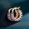 High-Quality Cubic Zirconia Hoop Earrings for Women Stylish Everyday Party Jewelry