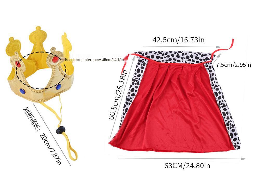 Pet Dog Costume: Crown Cape for Birthday & Party Decoration