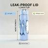 1PC Three Fish Blue Sketch Pattern 750ml Color Plastic Sports Water Bottle Leakproof Flip Straw Lid Suitable for Sports Office Home Use