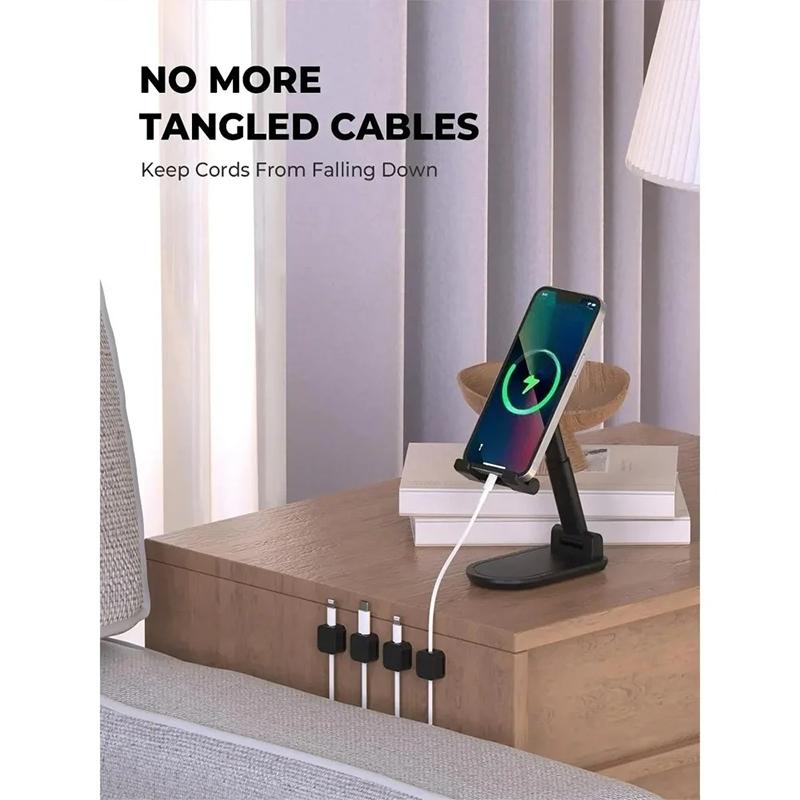 5Pcs for Home Offices and Sticky Desktop Management Storage Units Cable Clamp Type Adjustable Wiring Harness Fixator Suitable