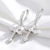 European and American Ins Style Diamond-encrusted Cross Earrings Women's French Light Luxury Super Flash Cross Earrings Fashion Earrings Women
