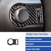 Glossy Carbon Fiber Car Headlight Switch Panel Cover For Chevrolet Camaro 10-15