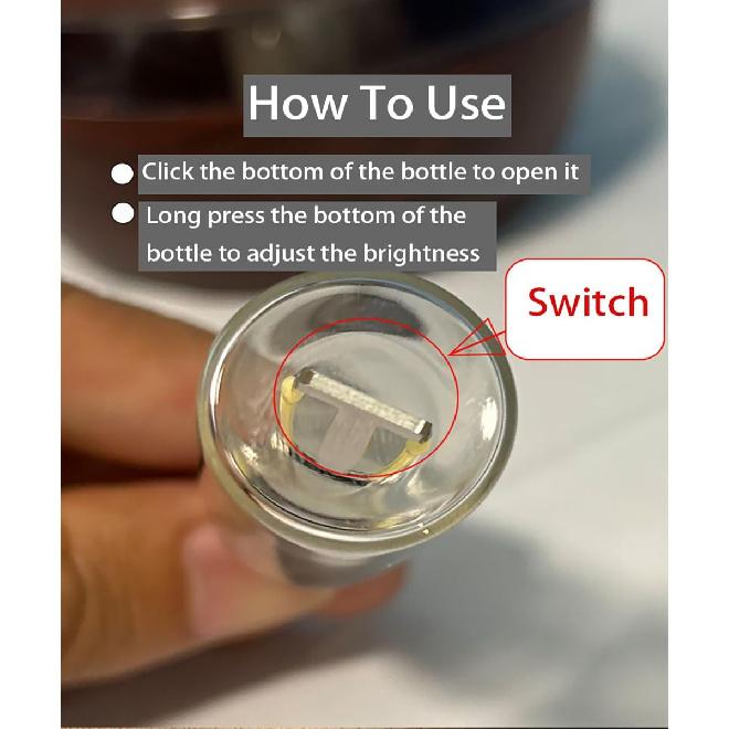 Lights by Night, Mini LED Bulb Lamp, Plug-in, Warm White, Ideal for Bedroom, Nursery, Car USB Atmosphere Light, Multi-Color (Red)