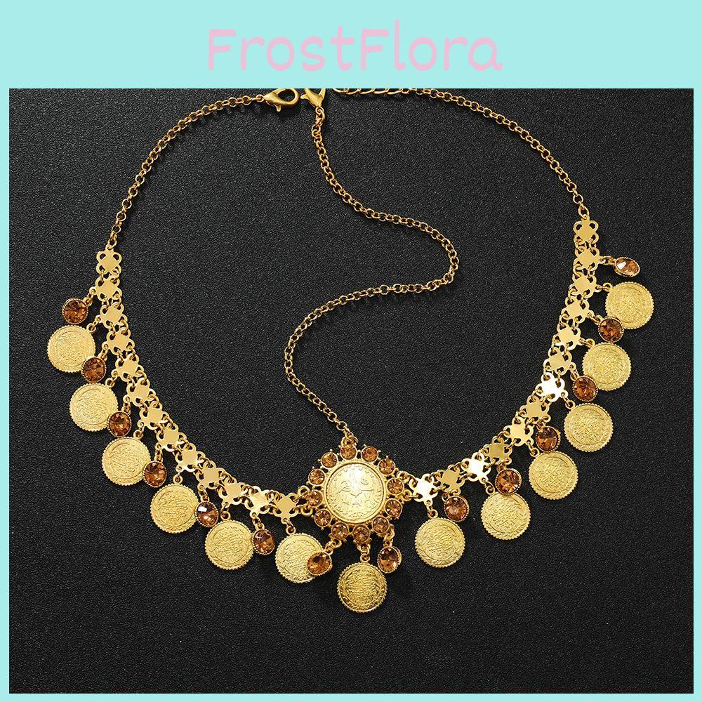 Fashion Simulation Gemstone Decoration Circular Tassel Design Gold Headwear For Party Wear