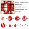 44Pcs/Set Shiny Christmas Ball 6/3CM Xmas Baubles Durable Xmas Ornament Ball  Home