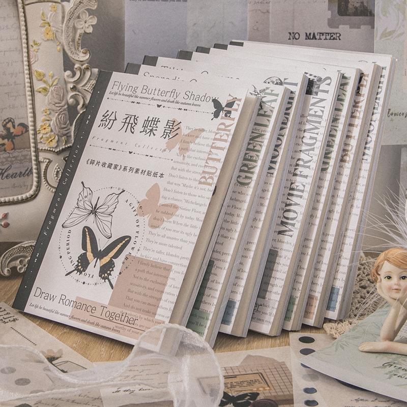 40 - sheet Retro Sticker Book, Vintage - style Stickers for DIY Crafts, Journals, Scrapbooks