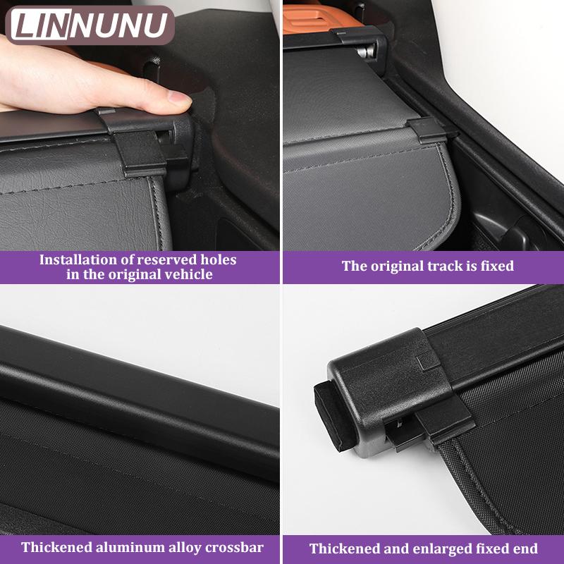 LINNUNU Trunk Cover Luggage Carrier Curtain Black Retractable Cargo Cover For Leapmotor C10 Car Trunk Cargo CoverProtect Privacy