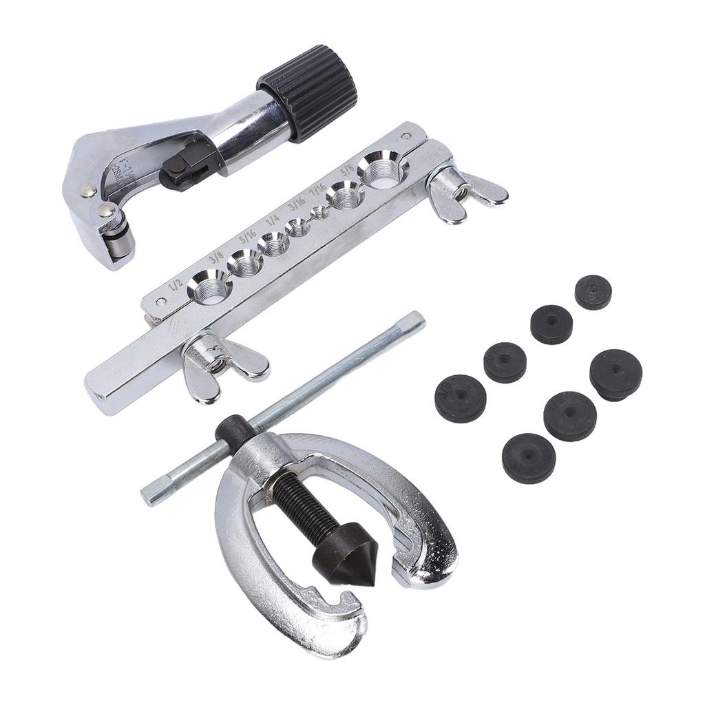 Flaring Tool Kit Multifunctional Metal Accurate Brake Line Flaring Tool Kit for Pipeline Installation and Maintenance