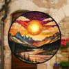 Moon and Star Window Wall Hanging Stained Sun Catchers Indoor Window Home Garden Gift for Her Art Celestial Glow Acrylic Decor, Perfect for Home