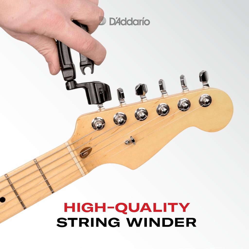 DP0002 Guitar String Winder with Pinch Puller and Nipper Function Compatible with Banjo and D'Addario Pro-Winder (Also Mandolin)