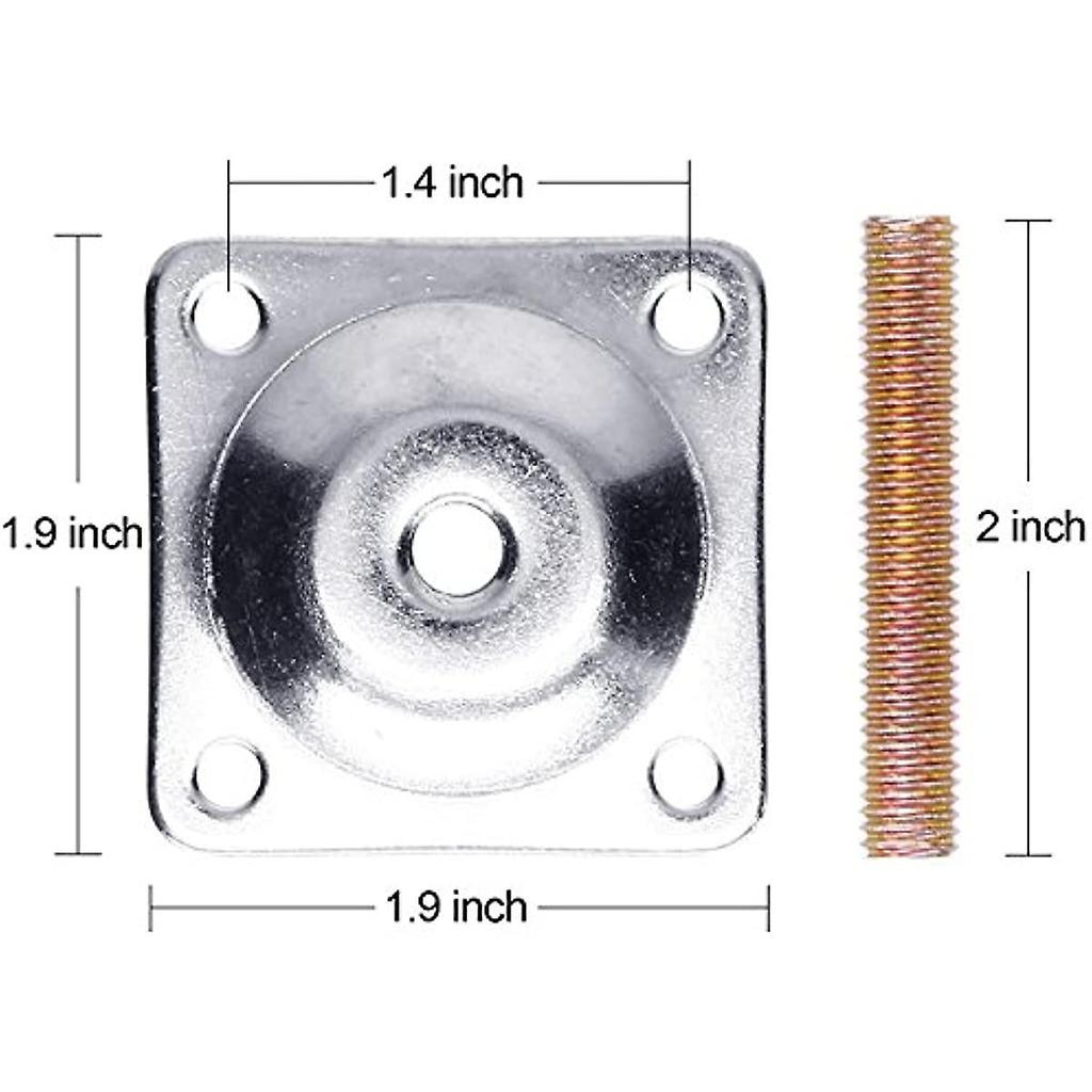 Leg Mounting Plates Furniture Leg Attachment Plates Industrial Strength T-plate 516 (m8) Sofa Legs With Hanger Bolts