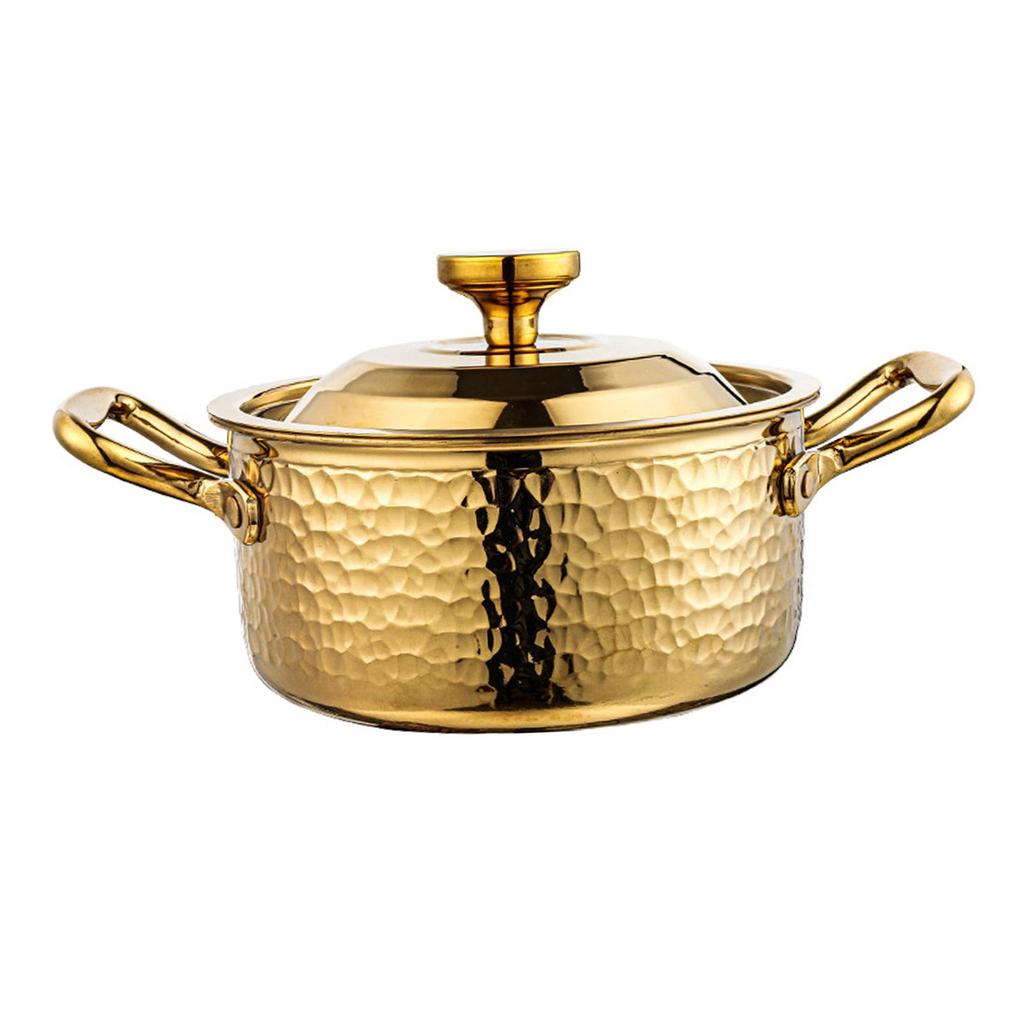 Stainless Steel Hot Pot Easy To Clean Versatile Noodles Cooking Pot Shabu Shabu Pot for Picnic Barbecue Restaurant Party Camping