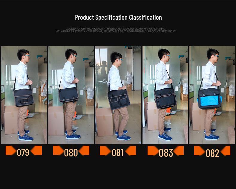 Velká multifunkční plátěná brašna na nářadí pro elektrikáře