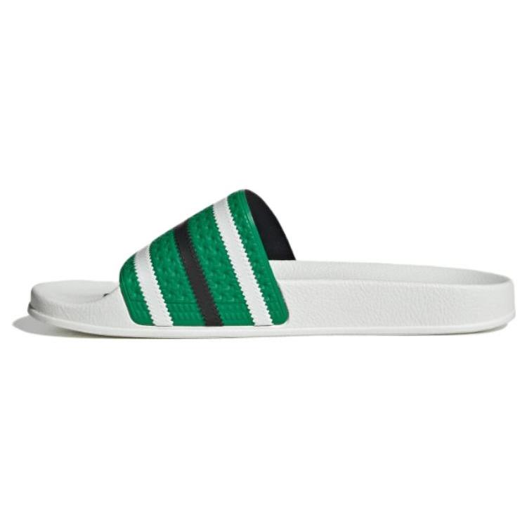 New Adidas Adilette Slides 'Green White' IG7501
