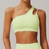 A- l-o Same Oblique One-Shoulder Beauty Back Yoga Bra Nude Feel Sports Intimates Asymmetrical Shoulder Strap Fitness Vest