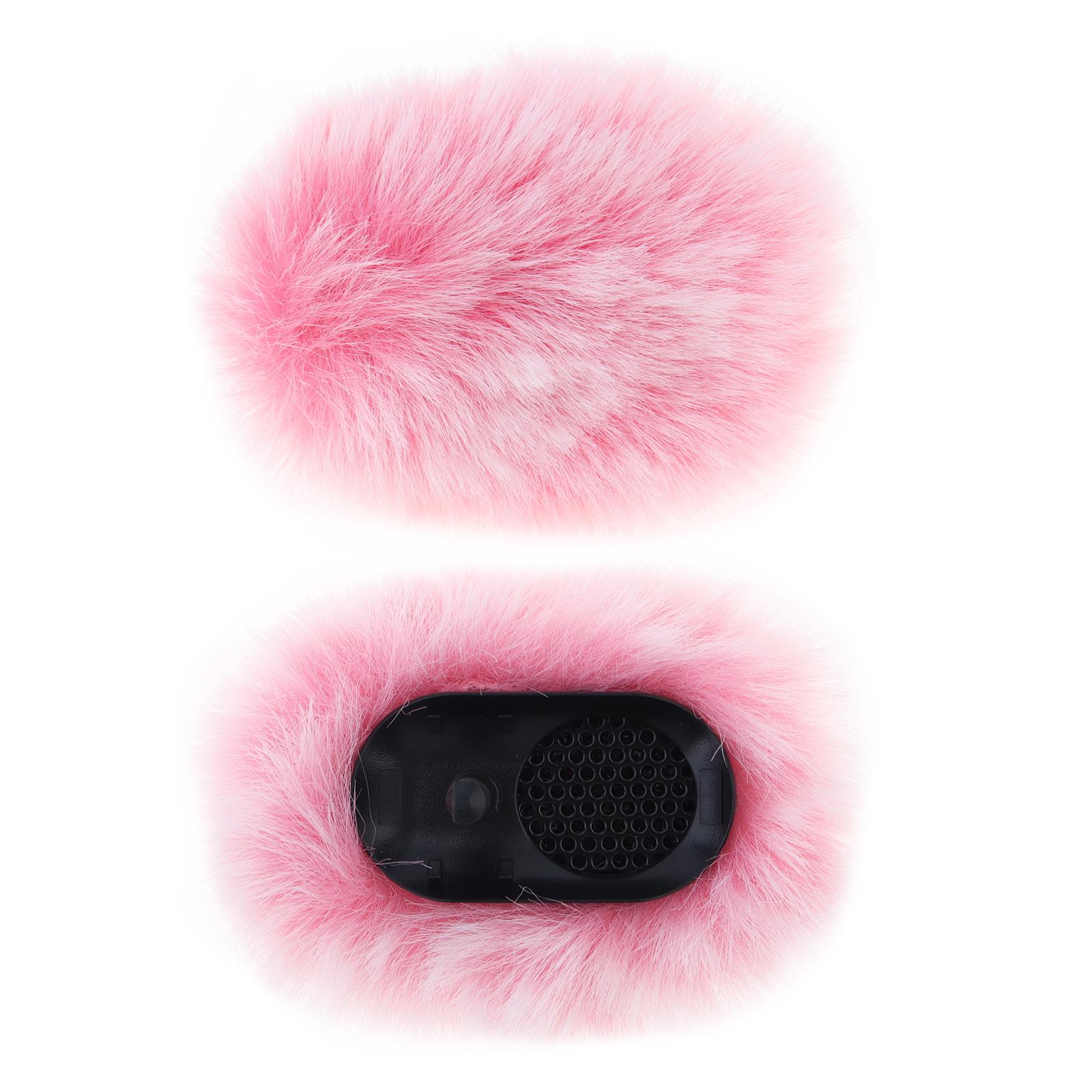 

2pcs Black White DJI MIC 2 Microphone Windscreen Furry Wind Muff Foam Cover розовый