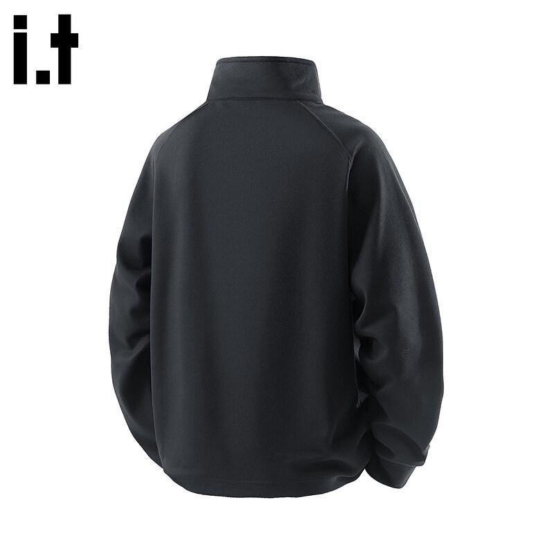 CHOCOOLATEit Men's Raglan High-Neck Half-Zip Sweatshirt