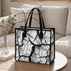 Trendy Cracked Pattern Large Capacity Tote Bag for Daily Commute Shopping