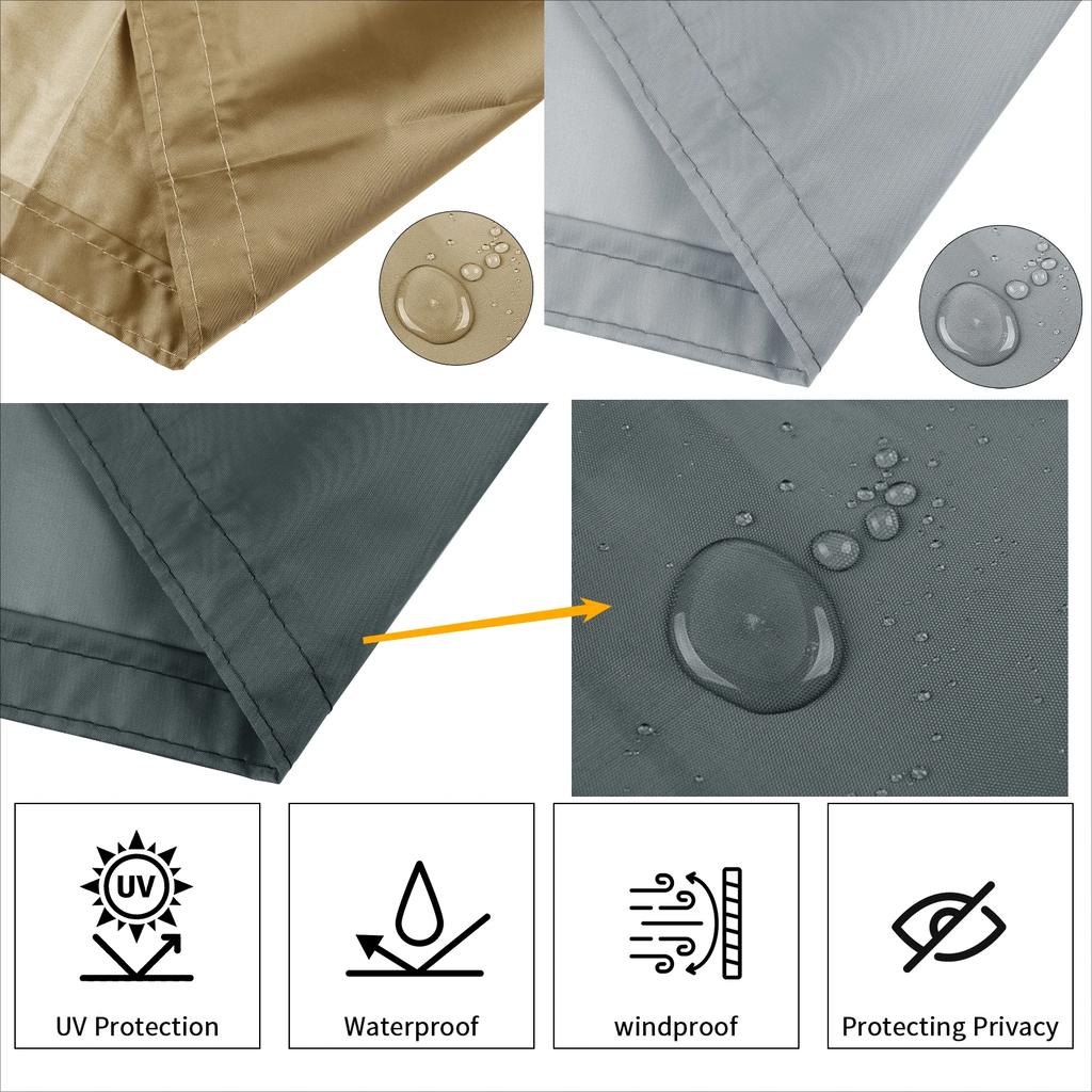 Balcony Privacy Screen Cover Fence Patio Waterproof Shade Cloth 95% UV Protection Shield Deck Shade Sail Garden Porch Pool Decor