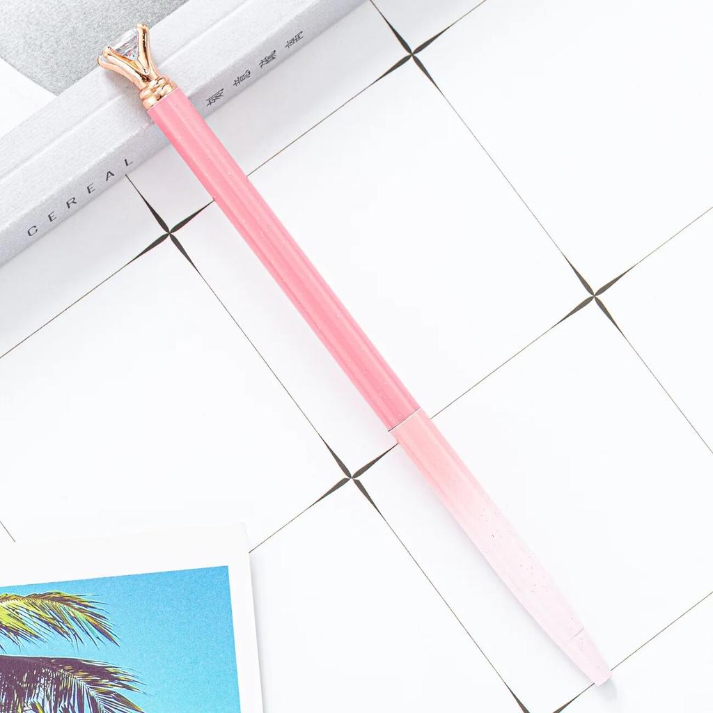 Spinning Ballpoint Pen Roller School Office Supplies Wedding Stationery Crystal Diamond Metal Rose Gold Luxury