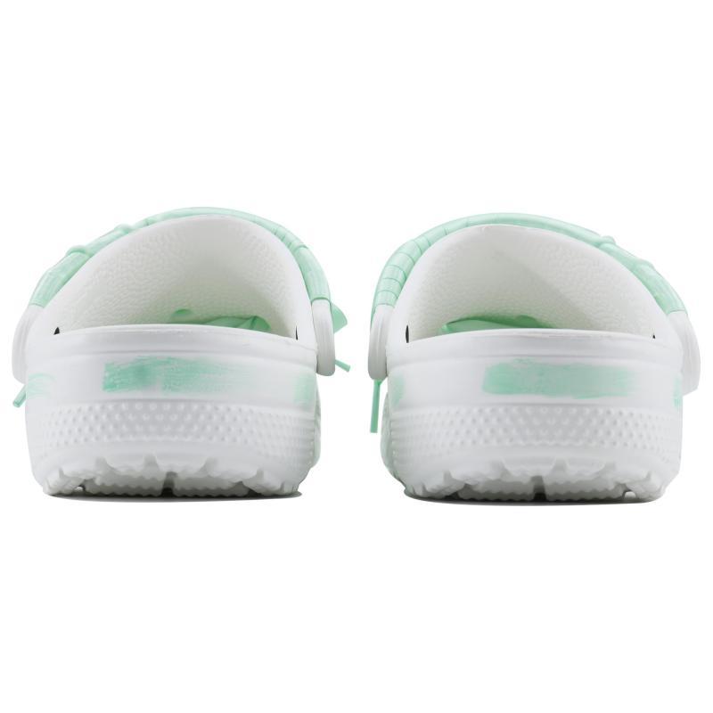 Crocs Classic Clog SDS Green Bubble Home Casual Clogs for Men and Women in White