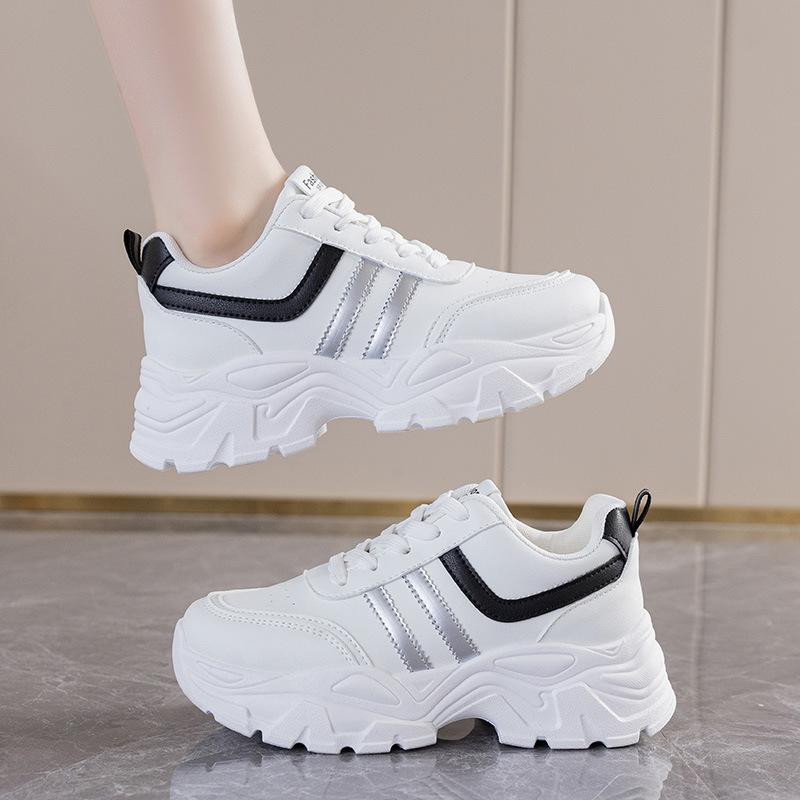 Women's Retro Casual Breathable Thick Bottom Trainers Running Shoes Fashion Hundred Slip Resistant Wearable Shock Absorbing Comfortable Sneakers