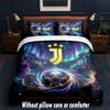 Set Biancheria da Letto Juventus FC Design 1 Copripiumino + 2 Federe Morbido Traspirante Biancheria da Letto per la Casa