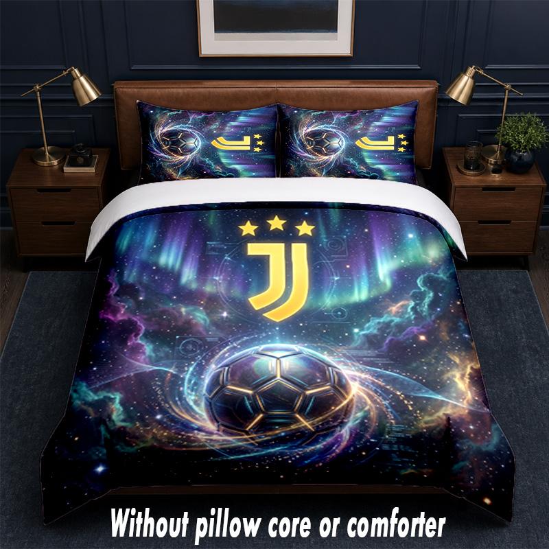 Set Biancheria da Letto Juventus FC Design 1 Copripiumino + 2 Federe Morbido Traspirante Biancheria da Letto per la Casa