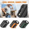 Waist Fan for Outdoor Work , Rechargeable with Digital Display and 5 Speeds , 3-6 Hour Runtime , Type- Charging , Portable Clip- Design