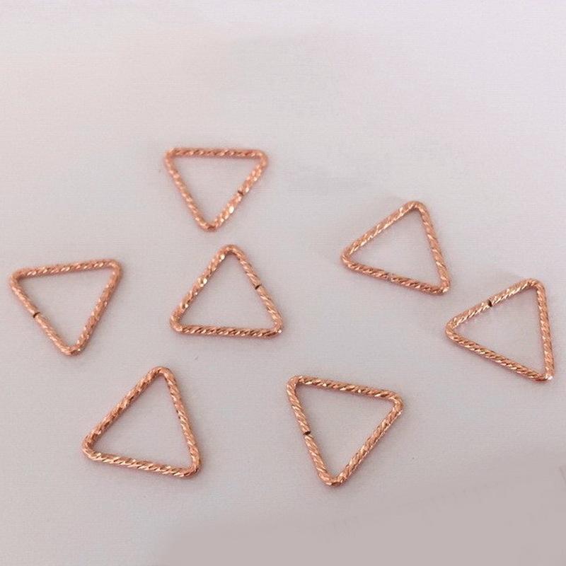 14K Gold Filled Rose Gold Triangle Jump Rings & Connectors 0.76x7.6mm Triangle Ring (Single Piece) розового золота