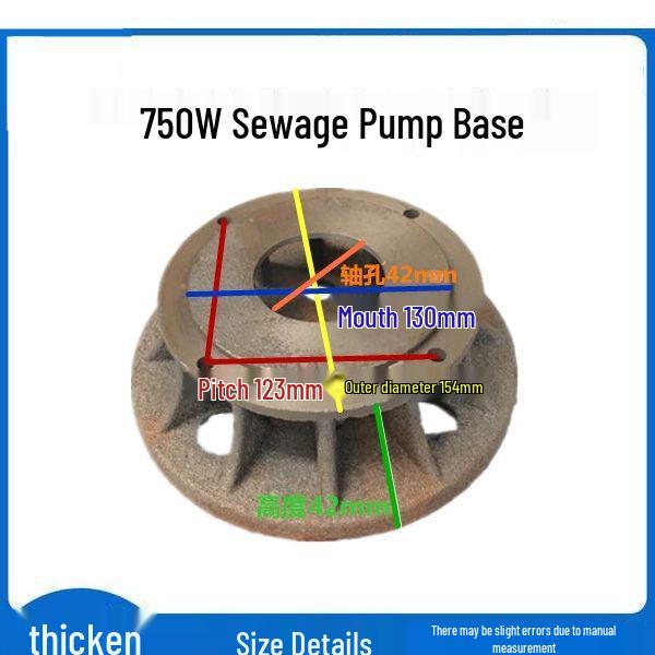 

2.2kW Non-Clog Sewage Pump Accessories with Cast Iron Impeller, 750W Volute Base, 3kW/4kW Pump Head