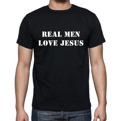 Echte Männer lieben Jesus Gott T-Shirt T-Shirt Religion Herr IHM