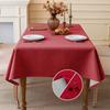 Cotton and Linen Three-proof Tablecloth Waterproof and Dustproof Solid Color Rectangular Tablecloth Coffee Dining Table Cloth